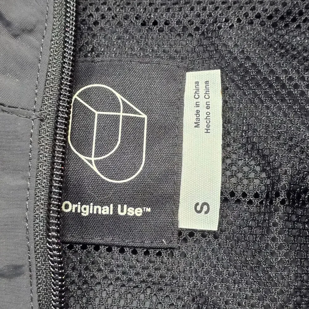 Original Use Gray Windbreaker Jacket Lightweight Nylon 1/2 Zip Lined Mens Size S